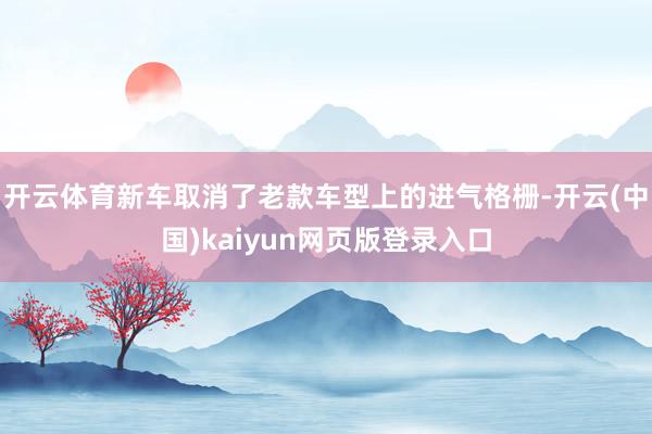 开云体育新车取消了老款车型上的进气格栅-开云(中国)kaiyun网页版登录入口