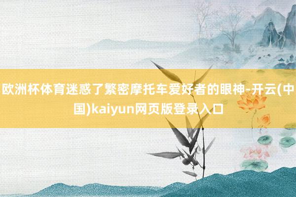 欧洲杯体育迷惑了繁密摩托车爱好者的眼神-开云(中国)kaiyun网页版登录入口